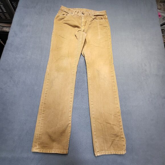 American Eagle Jeans Mens 30x31 Brown Slim Straight Stretch Distressed Denim - Picture 1 of 12